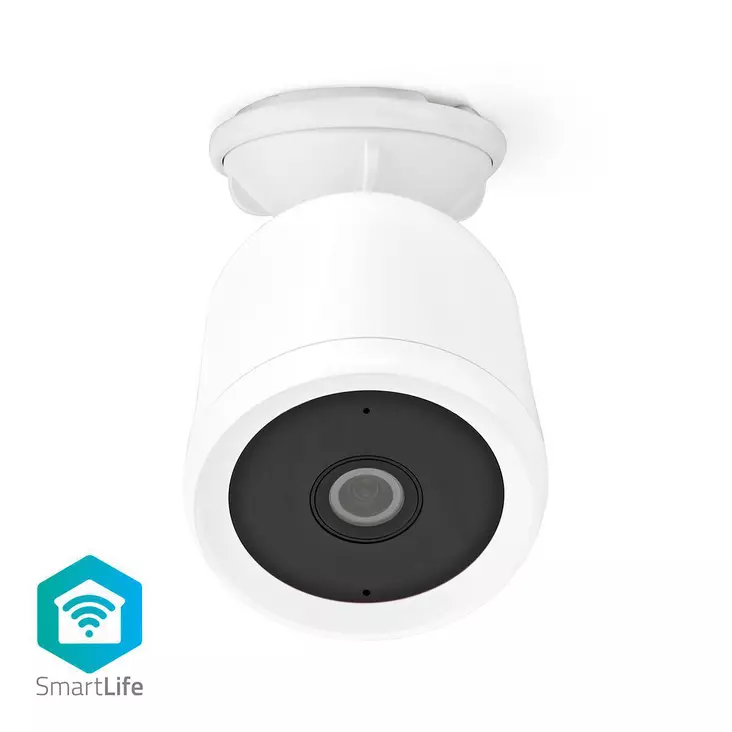SmartLife Ulkokamera | Wi-Fi | Full HD 1080p | IP65 | MicroSD (ei sisälly) / Pilvipalvelutallennus (valinnainen) | 5 V DC | Liiketunnistimella | Yökuvaus | Android™ / IOS | Valkoinen - Ulkokamerat - 5412810331086 - 1