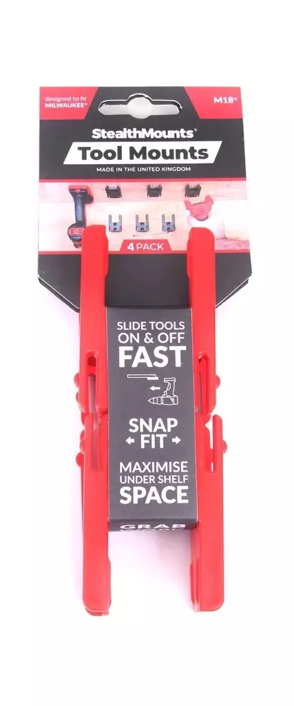 Stealtmounts koneenpidike Milwaukee rungolle 4kpl - Työkaluseinät ja -koukut - 6503279368986 - 1