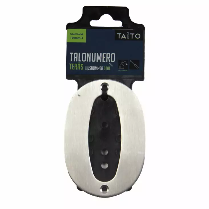Talonumero 0, 100 mm ter=C3=A4s harjattu - Postilaatikot ja talonumerot - 6416096938716 - 1