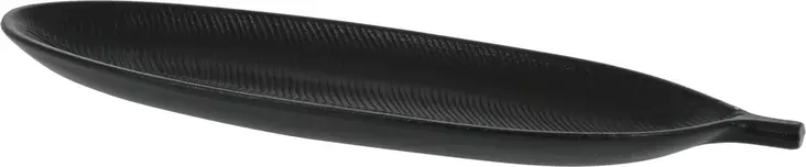 Tarjotin musta lehti 40x15 cm - Koristeet, koriste-esineet - 8720573275576 - 1