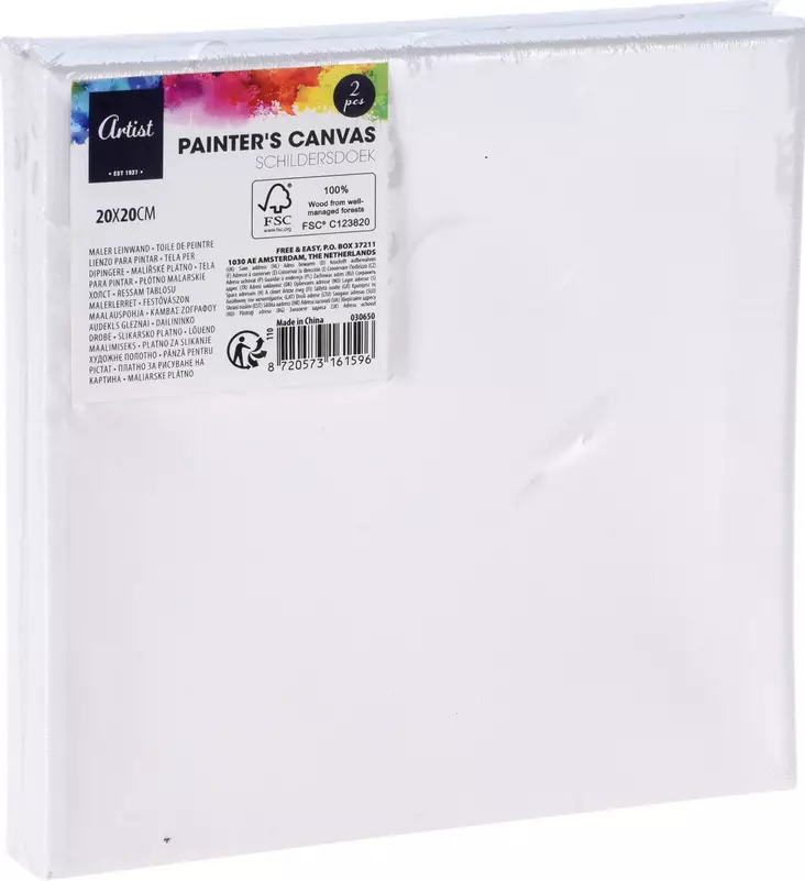 Taulupohja Canvas 2 kpl=20 - Maalaus- ja taulupohjat - 8720573161596 - 1
