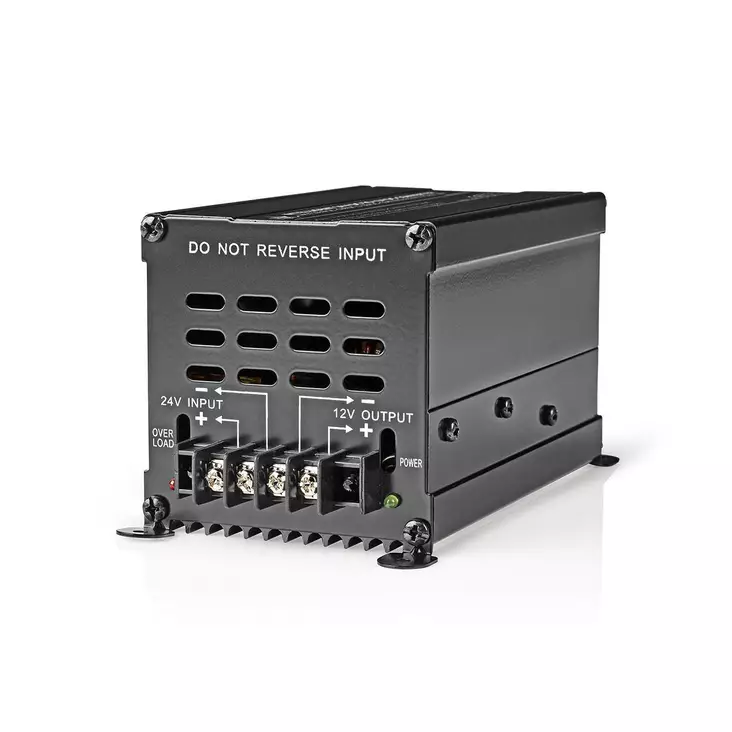 Tehonmuunnin | Autokäyttöinen | 24 V DC | 12 V DC | 240 W | Ruuviterminaali | Varustettu sulakkeella | Musta - Invertterit ja virtamuuntimet - 5412810300716 - 1