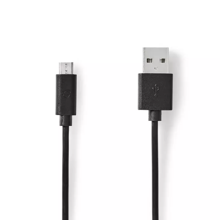 USB kaapeli | USB 2.0 | USB-A Uros | USB Micro-B Uros | 11 W | 480 Mbps | Niklattu | 2.00 m | Pyöreä | PVC | Musta | Label - Tietokone ja verkko - 5412810421626 - 1