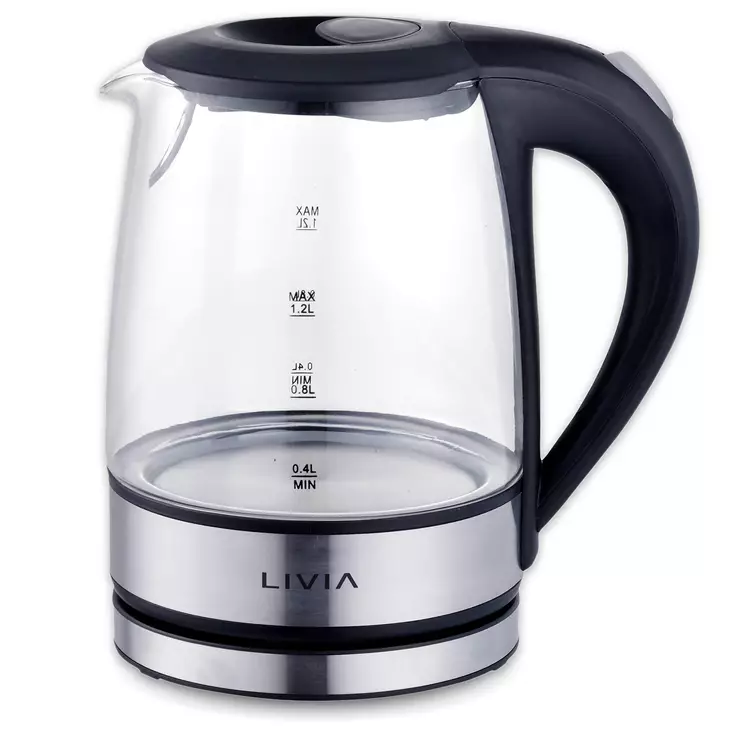 Vedenkeitin lasia 1.2 l wkg12 livia p=C3=A4=C3=A4kuva=20 - Kahvinkeittimet ja vedenkeittimet - 6438151017976 - 1
