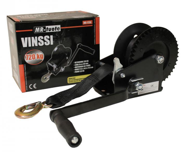Vinssi liinalla 50 mm x 8 m 720 kg - Ankkurit ja vinssit - 6430032156156 - 1