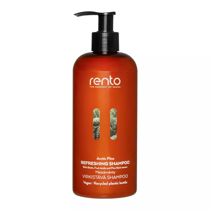 Rento Metsämänty virkistävä shampoo 400 ml - Mieto ja runsasvaahtoinen vegaaninen shampoo, valmistettu Suomessa - Shampoot ja hoitoaineet - 6410416364186 - 1