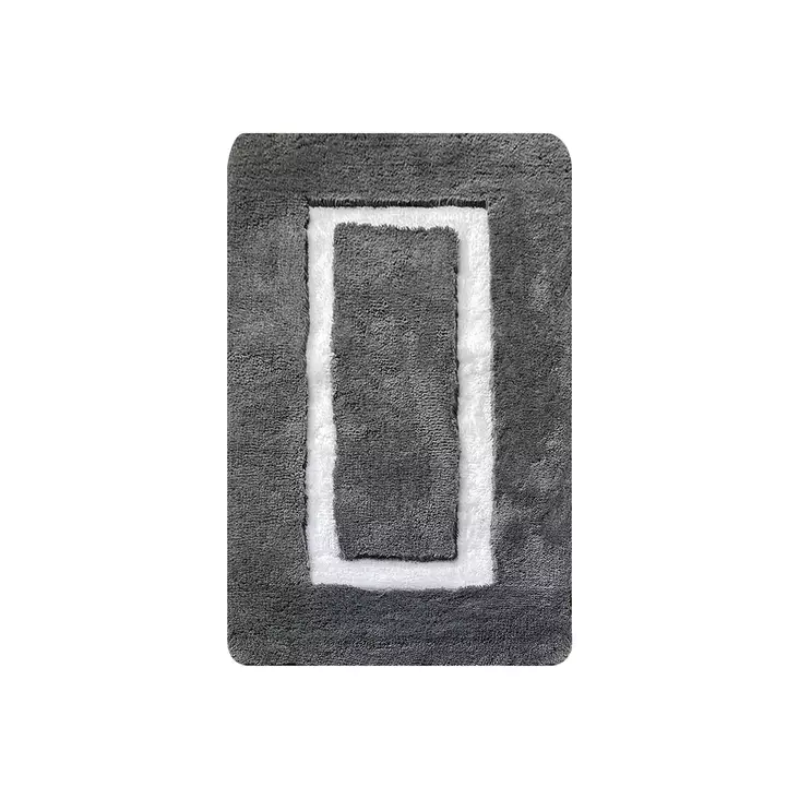 AkryyliKylpyhuonematto, antrasiitti, 70 x 120 cm, pehmeä, antibakteerinen, liukumaton - Kylpyhuonematot ja kosteantilan matot - 8684282009726 - 1