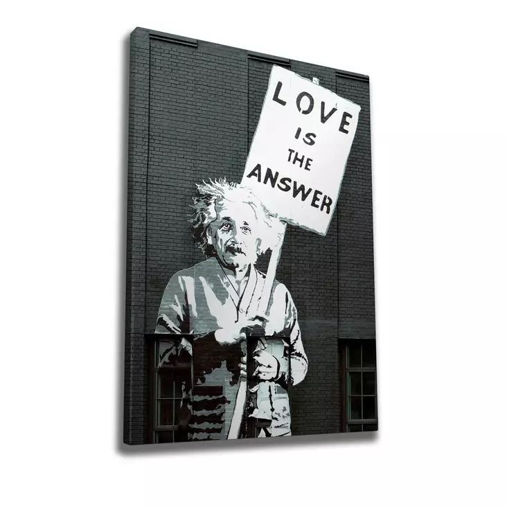 Banksy Koristeellinen Kangastaulu 70x100 cm - Monivärinen, Puukehys, 50% Puuvilla/50% Polyesteri, Digitaalinen Tulostus - Taulut ja kehykset - 8683342478656 - 1