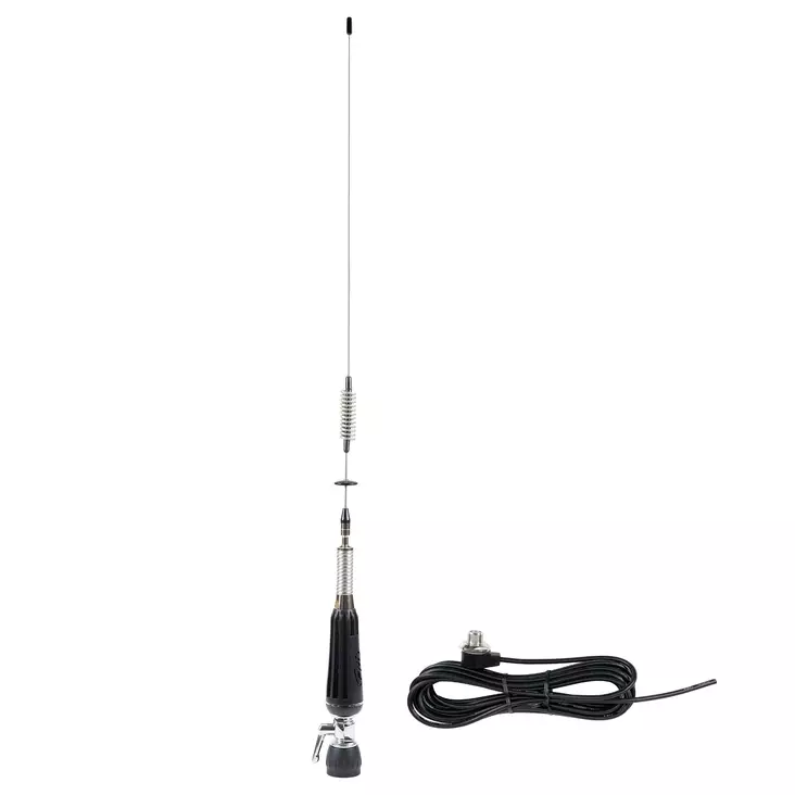 CB-antenni PNI LED 850, 85 cm, 300 wattia, taitettava, palaa lähetyksen aikana ja PNI T601 asennuskaapeli - Radiopuhelimet ja megafonit - 5949066528996 - 1