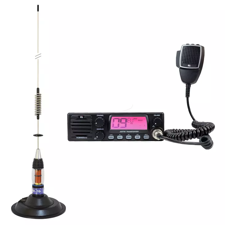 CB TTi TCB-900 EVO radioasemasarja + PNI ML70 CB antenni, pituus 70cm - Radiopuhelimet ja megafonit - 5949066536076 - 1