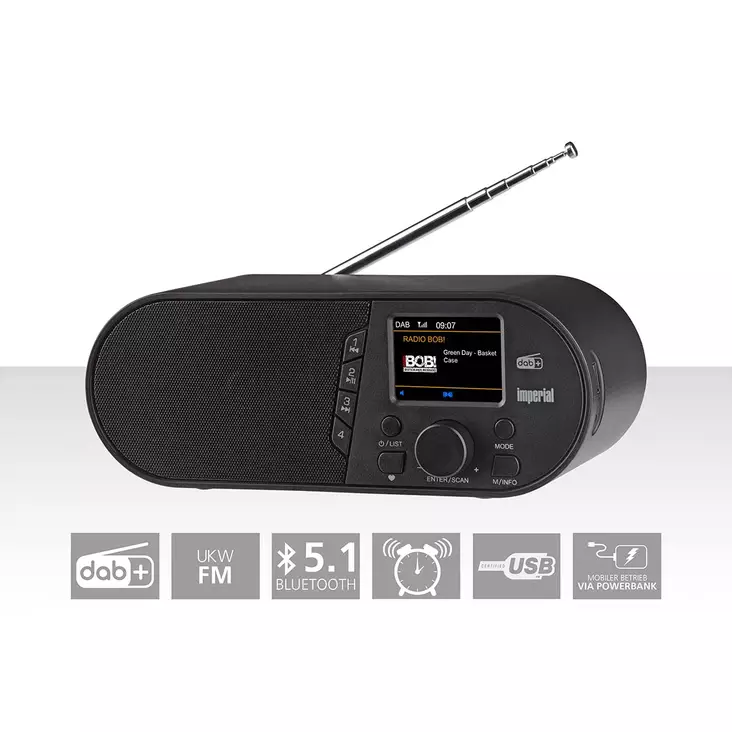 DABMAN d105 Kompakti DAB+ / FM / Bluetooth-radio Musta - Radiot ja MP3/4-soittimet - 4024035314006 - 10
