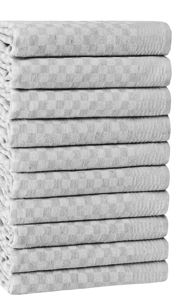 Keittiöpyyhesetti (10 kpl), harmaa, 40 x 60 cm, pehmeä, kestävä - Keittiötekstiilit - 8683742885436 - 1