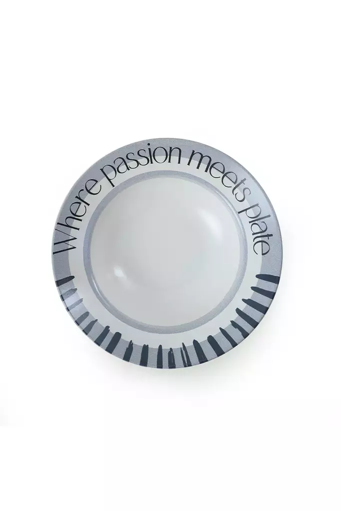 Keraaminen Lautanen 26 cm - Antibakteerinen, Helppo Puhdistaa, Vedenkestävä, Astianpesukoneen Kestävä, Valkoinen Sininen - Lautaset - 8684282368106 - 1