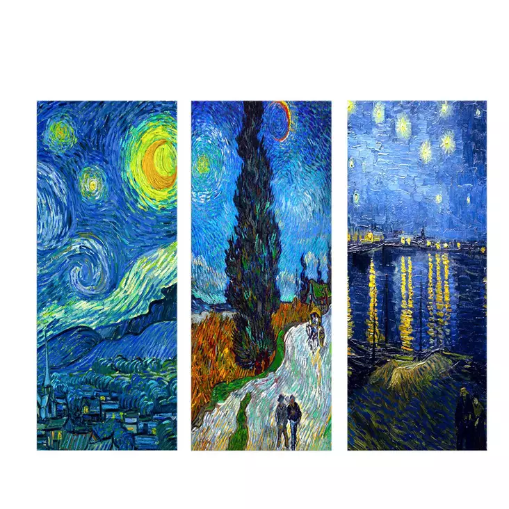 Koristeellinen MDF-taulu (3 osaa), monivärinen, 20 x 50 cm, kestävä, vangitseva - Taulut ja kehykset - 8681875650716 - 1