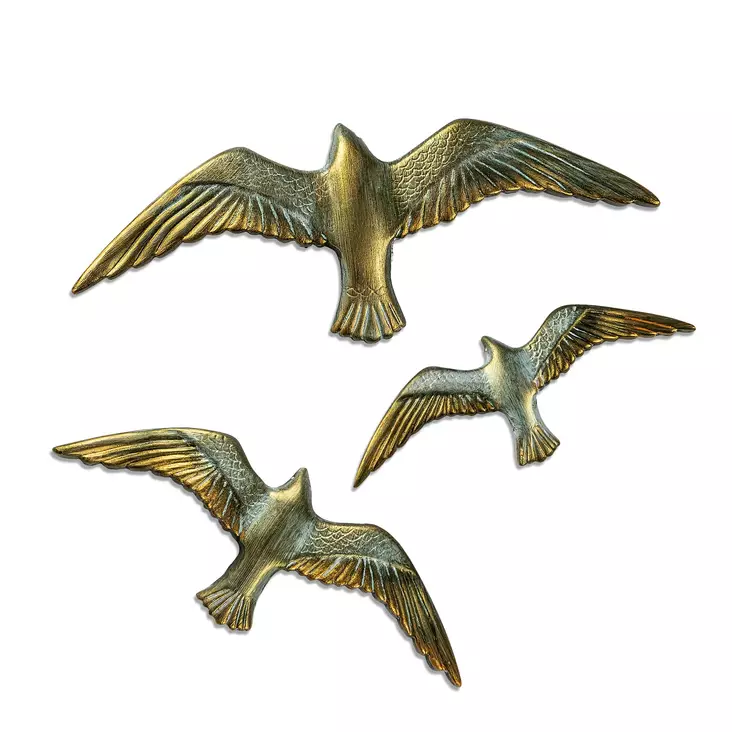 Koristeellinen seinäkoriste, kulta, 30 cm x 11 cm x 2 cm, kestävä, helppo asentaa - Koristeet, koriste-esineet - 8683743851836 - 1