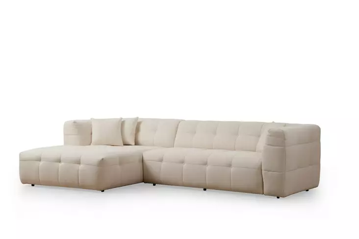 Kulmasohva, beige, 300x150 cm, mukava, kestävä, tyylikäs - Sohvat - 8683742673866 - 1