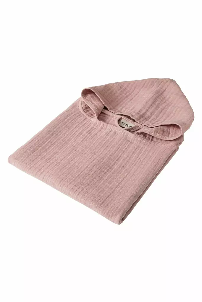 Lasten Poncho 100% Puuvillaa, Konepestävä 30-40 °C, Koko 54x60 cm, Väri: Puuteri, Mukava ja Tyylikäs - Pyyhkeet ja kylpytakit - 8684283783816 - 1