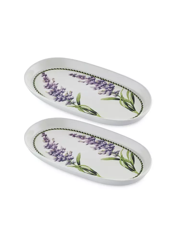 Lilac Värinen Keraaminen Tarjotinsetti (2 kpl) - Tyylikäs ja Kestävä Astiasetti, Koko 29 x 17 x 2 cm, Astianpesukoneen Kestävä - Lautaset - 8684283617036 - 1