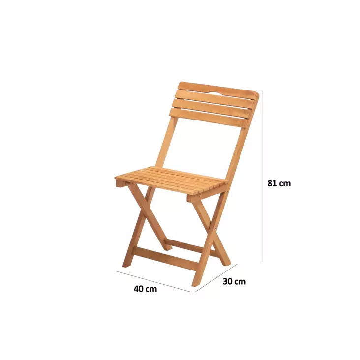 Luonnonvärinen 3-osainen Puutarhapöytä ja Tuolisetti - 100% Pyökkipuuta, Vedenkestävä, Mukautettava, Kestävä ja Tyylikäs - Pihakalusteryhmät - 8683742892496 - 1