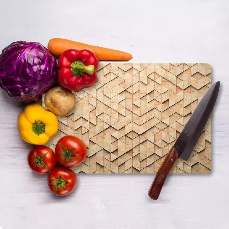Monivärinen 100% Karkaistu Lasi Leikkuulauta 20x30 cm - Antibakteerinen, Helppo Puhdistaa, Liukumaton Silikoni - Keittiötyövälineet - 8684283727636 - 1