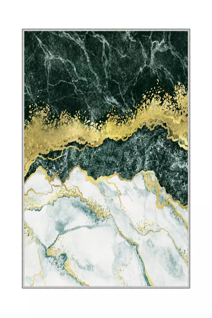 Monivärinen 180x280 cm Konepestävä Antibakteerinen Polyesterimatto - 3D Digipainatus, Liukumaton PVC, 8 mm Nukka - Suuret ja keskikokoiset matot - 8682870590496 - 1