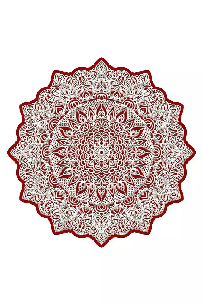 Monivärinen 60 cm Antibakteerinen Konepestävä Matto - 100% Polyesteri, 3D Digitaalinen Painatus, Liukumaton Alapuoli - Pyöreät matot - 8682870613256 - 1