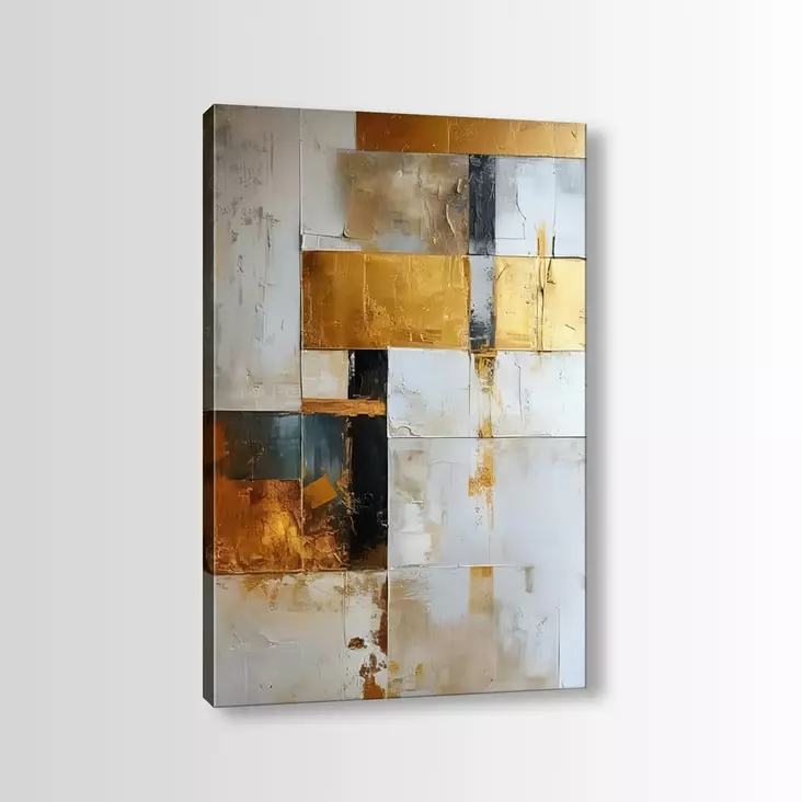 Monivärinen 70x100 cm Koristeellinen Canvas-taulu Puisella Kehyksellä - Tyylikäs Seinäsisustus 100% Kankaasta - Taulut ja kehykset - 8684283798766 - 1