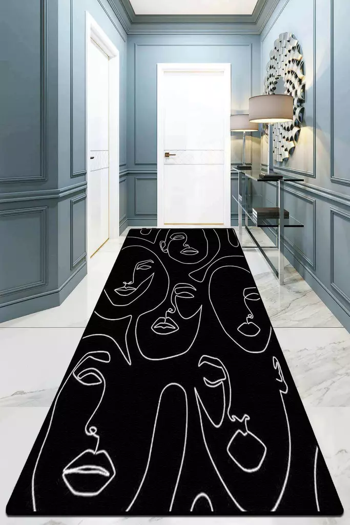 Monivärinen 80x120 cm Matto - 100% Polyesteri, Antibakteerinen, Konepestävä, Liukumaton, 10 mm Nukka, Digitaalinen Painatus - Pienet matot ja käytävämatot - 8683342030946 - 1