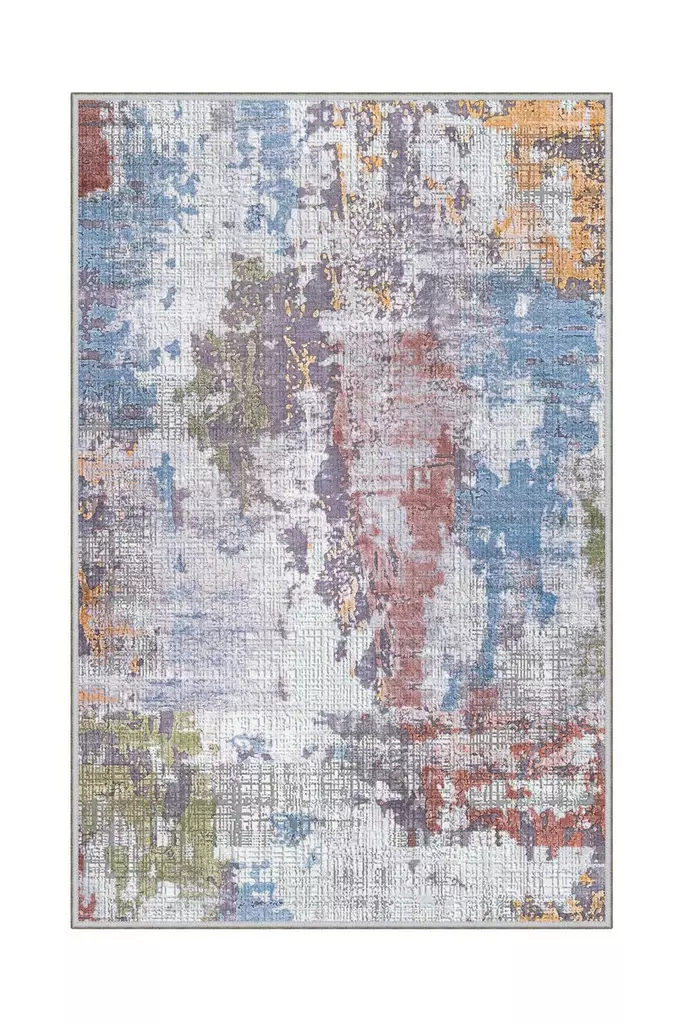 Monivärinen Antibakteerinen eteisen matto käytävämatto 80x150 cm - 3D Digitaalinen Painatus, Konepestävä, Liukumaton PVC-pohja - Pienet matot ja käytävämatot - 8682870571426 - 1