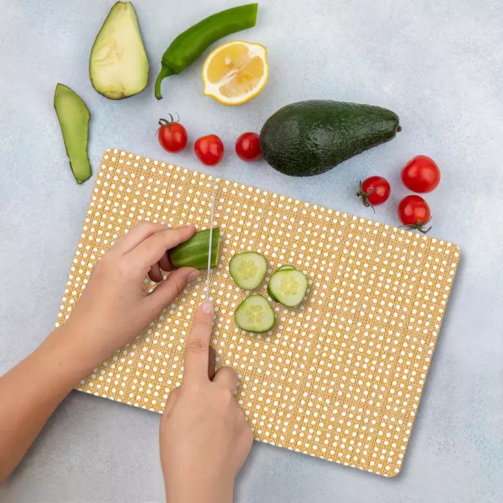 Monivärinen Antibakteerinen Leikkuulauta 100% Karkaistua Lasi 20x30 cm - Helppo Puhdistaa, Liukumaton, Ei Astianpesukoneeseen - Keittiötyövälineet - 8684283727216 - 1