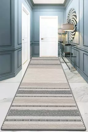 Monivärinen eteisen matto käytävämatto 80x300 cm - 100% Polyesteri, Antibakteerinen, Konepestävä, Liukumaton, 10 mm Nukka, 700 gr/m² - Pienet matot ja käytävämatot - 8683342196086 - 1