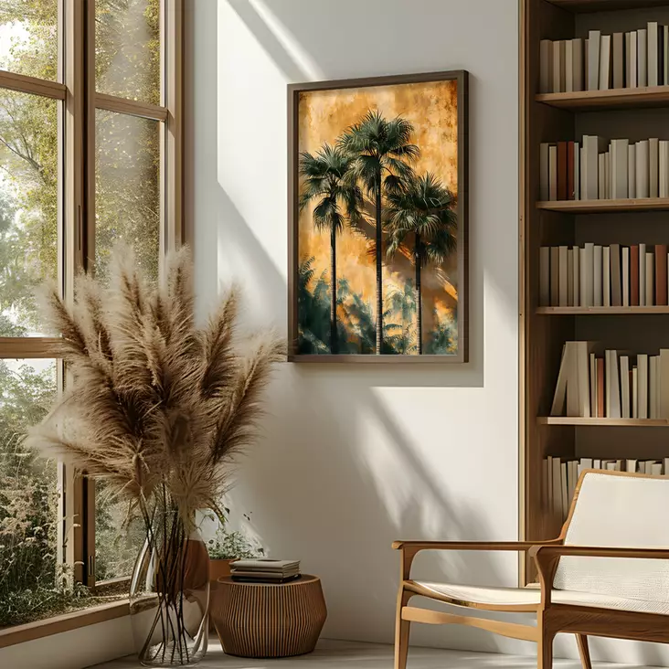Monivärinen Koristeellinen Kehystetty MDF-maalaus - 50x70x3,5 cm - Tyylikäs Seinäkoriste Kotiin - Taulut ja kehykset - 8684282616306 - 1