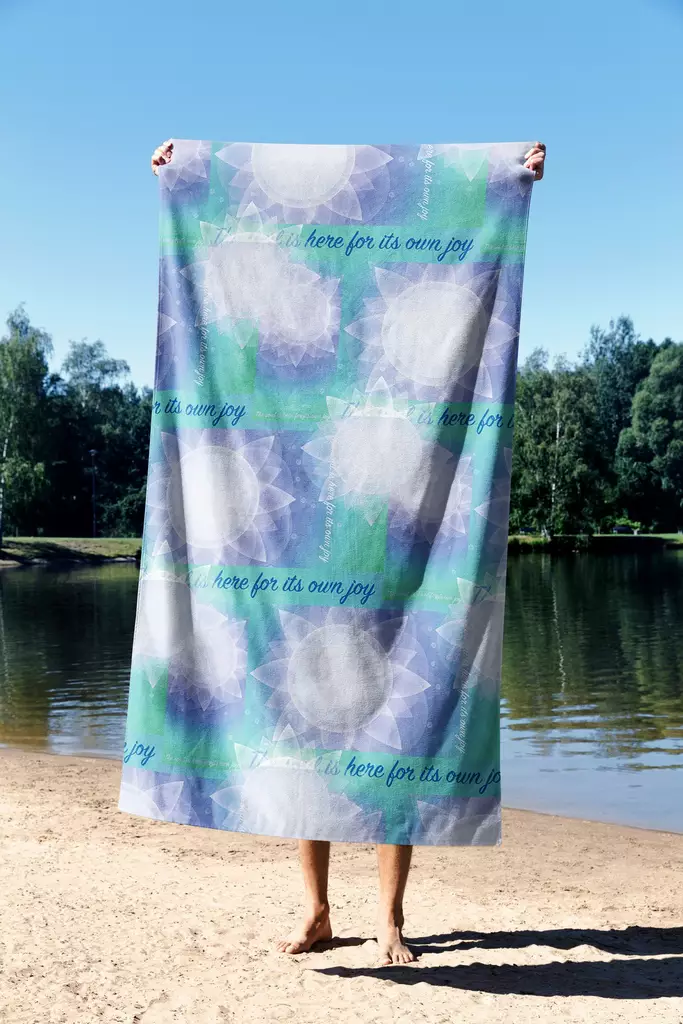 Monivärinen Rantapyyhe 90x150 cm - Ylellinen Mukavuus, Mikrofilamenttikangas, 70% Polyesteri / 30% Polyamidi - Pyyhkeet ja kylpytakit - 8684282666516 - 1