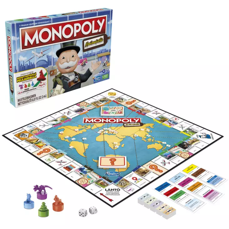 Monopoly Matkusta maailma läpi -lautapeli - Pöytäpelit - 5010993951536 - 1