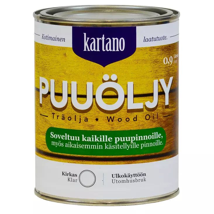 Puuöljy 0,9 L kirkas vesiohenteinen - Puuöljyt - 6438168097916 - 1