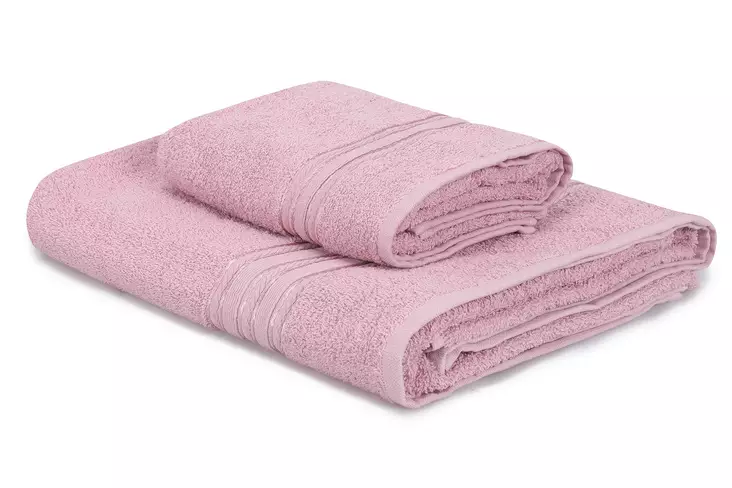 Pyyhesetti (2 kpl), ruusu, 50 x 90 cm, 90 x 150 cm, pehmeä, kestävä, konepestävä - Pyyhkeet ja kylpytakit - 8683342166836 - 1