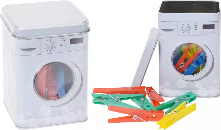 Pyykkipojat metalliboxissa 24 kpl - Pyykinkuivaus ja pyykkikorit - 8719202576016 - 1