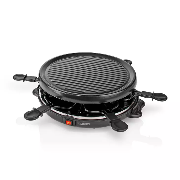Raclette / Gourmet-setti | 6 henkilöä | 800 W | Ø 29 cm | Tarttumaton pinnoite - Keittiön erikoiskoneet ja grillit - 8711902090076 - 1