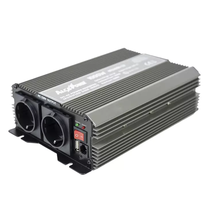 RO: Invertor de tensiune AlcaPower by President 1000W 12V-230V, sinusoida modificata, port USB, intrare telecomanda - PNI tuotteet - 8055323216616 - 1
