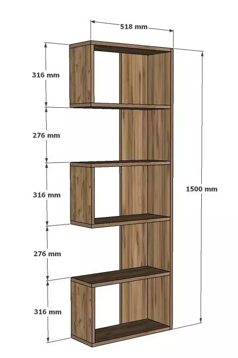 Sapphire Oak Kirjahylly - Moderni ja Tyylikäs Säilytysratkaisu, 100% Melamiinipinnoitettu, 51,8x150 cm, Useita Hyllyjä - Kirjahyllyt - 8682870717046 - 1