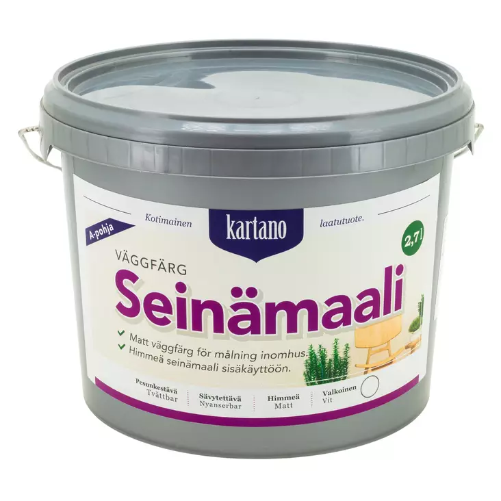 Seinämaali 2,7 L valkoinen - Maalit ja lakat - 6438168104386 - 1