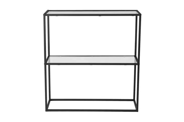 Sivupöytä Musta 100% Karkaistu Lasi 100% Metalli 80x85x30 cm Tyylikäs ja Kestävä Säilytysratkaisu Verkkokaupasta - Sivu- ja apupöydät - 8683742474876 - 1