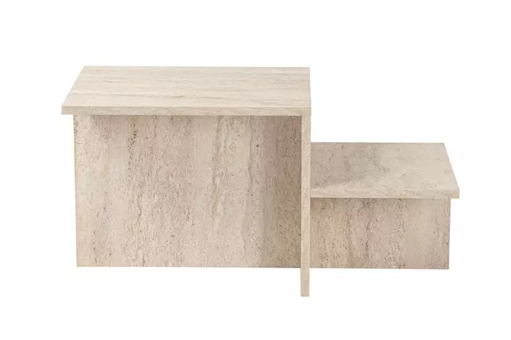 Sohvapöytä, travertiini, 80cm x 40cm x 40cm, kestävä, elegantti - Sohvapöydät - 8684283111886 - 1