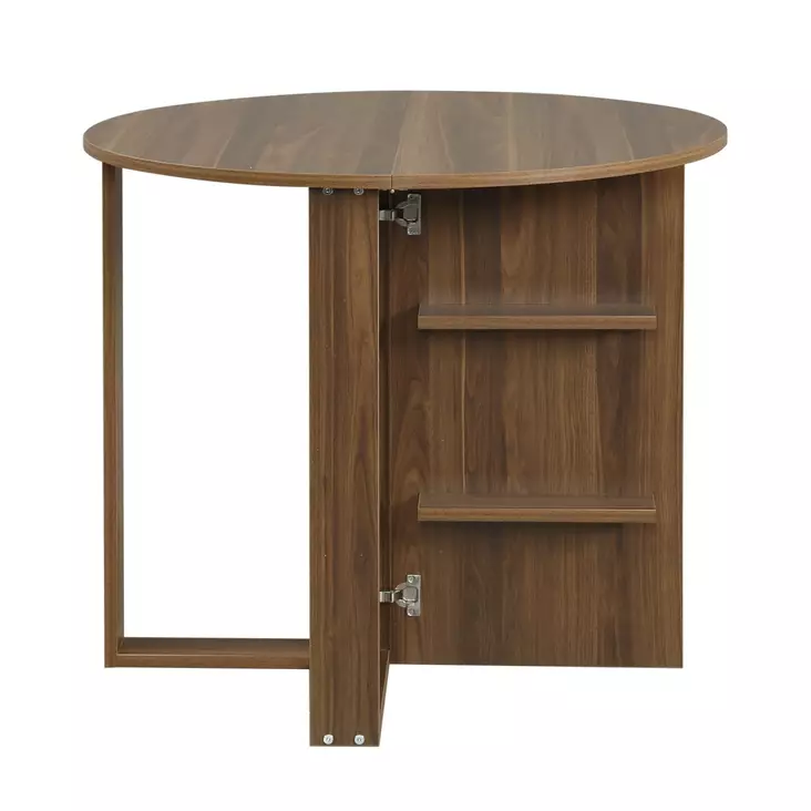 Taittopöytä - 100% Melamiinipinnoitettu Lastulevy, Pähkinä, 18mm, Laajennettava, 90x77x45cm, Yksi Paketti - Pöydät - 8681875178906 - 1