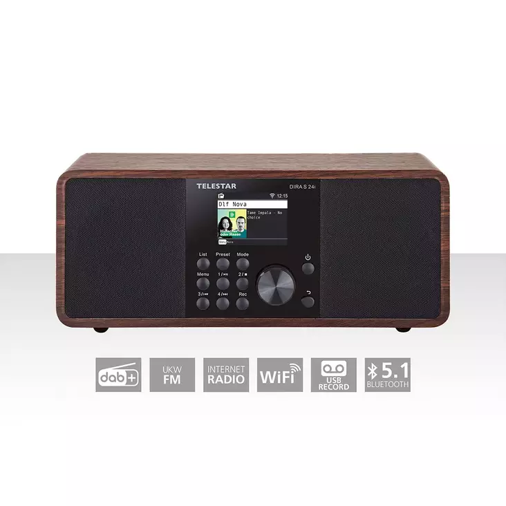 DIRA S 24i Monitoiminen Stereoradio DAB+ / FM / Internet / Bluetooth Puu - Radiot ja MP3/4-soittimet - 4024035300016 - 10