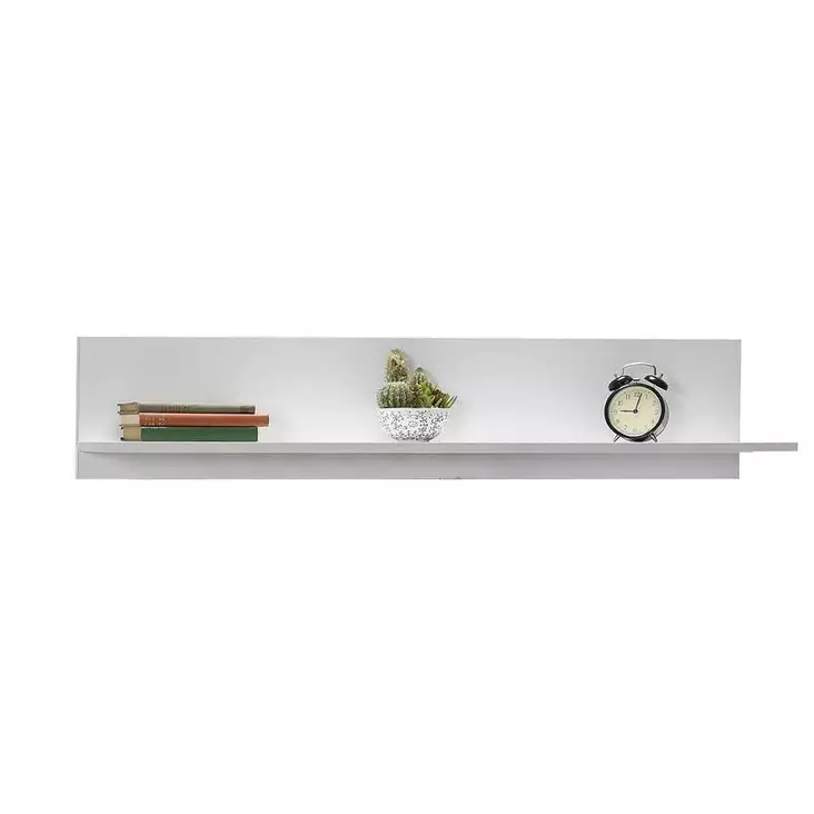 Timantti Valkoinen Seinä Hylly 120x25x20 cm - 100% Melamiinipinnoitettu Lastulevy, Tyylikäs ja Kestävä Sisustusratkaisu - Seinähyllyt - 8684282333456 - 1