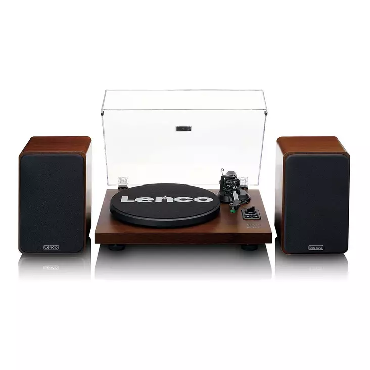 Turntable with built-in amplifier, Bluetooth® and 2x30W speakers Walnut - Levysoittimet ja neulat - 8711902087656 - 10