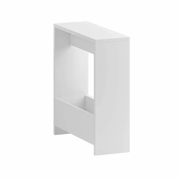 Valkoinen Melamiinipinnoitettu Sivupöytä - Moderni ja Tyylikäs Huonekalu - 55x60x20 cm - Kestävä ja Monikäyttöinen - Sivu- ja apupöydät - 8684283502936 - 1