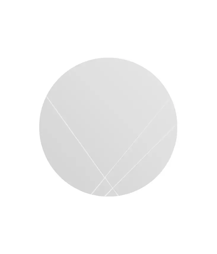 Valkoinen Pyöreä Peili 60 cm - Ekologinen Flotal-E Peili, 100% MDF, Helppo Asennus, Tyylikäs Sisustuselementti - Peilit - 8683743823086 - 1