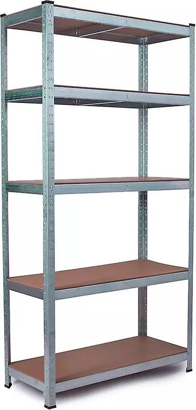 Varastohylly 5 kerrosta, sinkitty teräksinen, 40kg per taso, hyllyt MDF, 900x400x1800mm - Varastohyllyt ja -laatikot - 6438168112206 - 1
